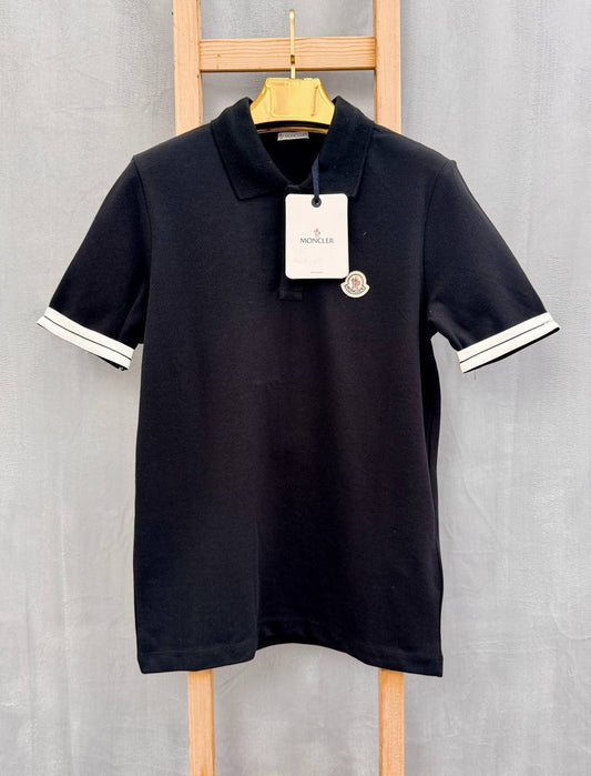 Moncler Logo-Patch Tipped Cotton Piqué Polo Shirt UK Reps AAA Quality