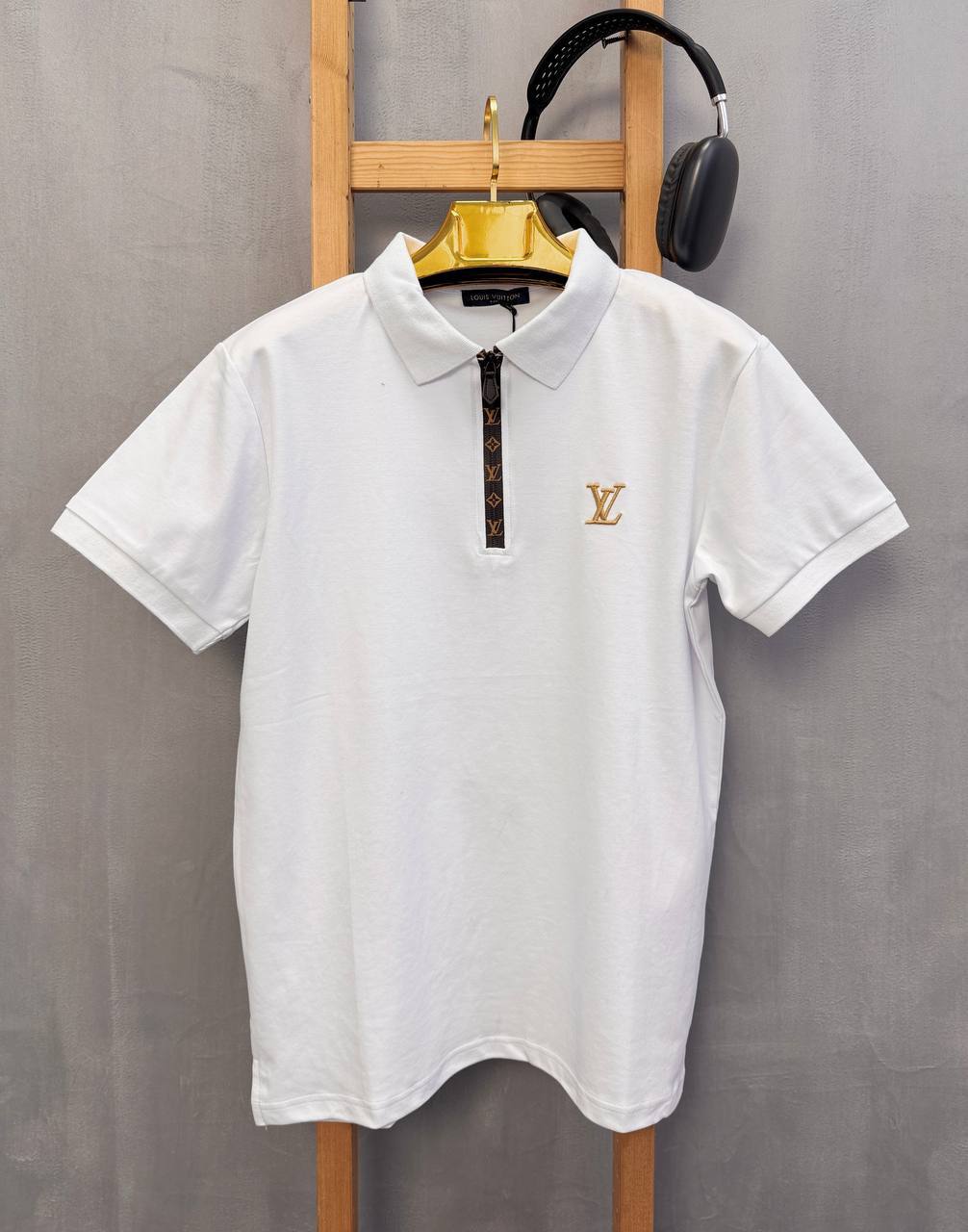 Louis Vuitton Short-Sleeved Polo Shirt With Signature UK Reps AAA Quality