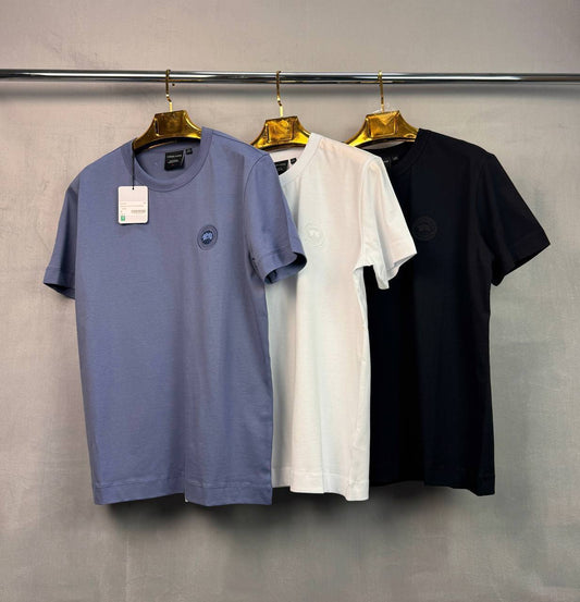 Canada Goose Tonal Black Label Round Disc Crewneck T-Shirts AAA Quality Reps UK