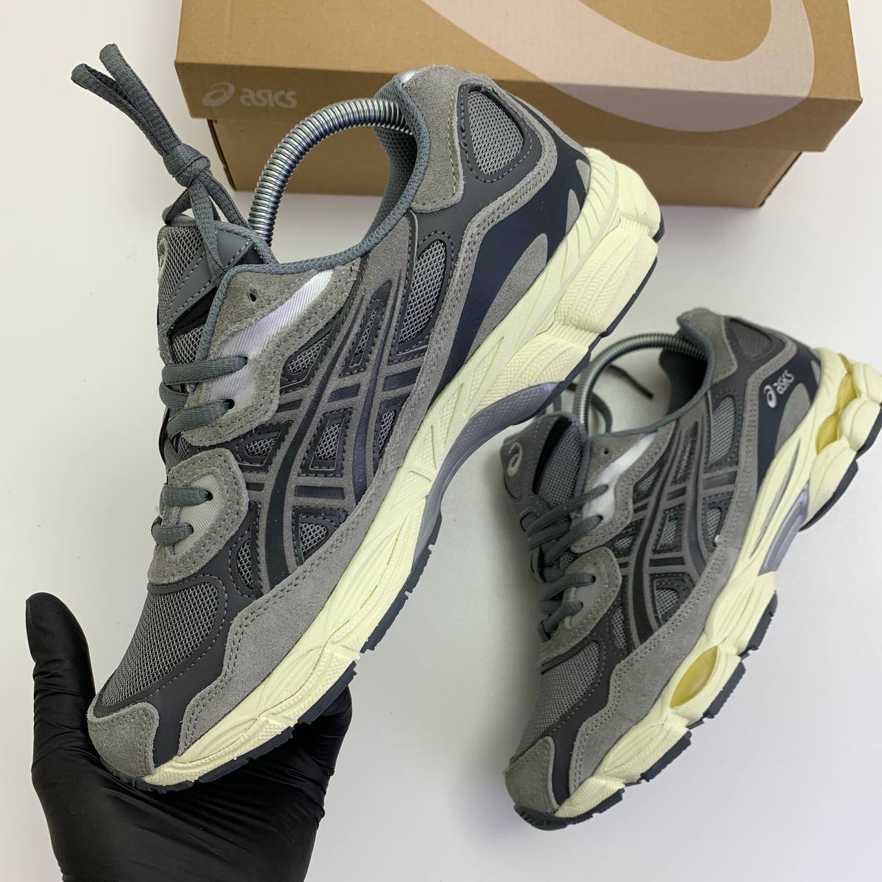 ASICS Gel-NYC  Steel Grey / Carrier Grey AAA Quality UK Reps