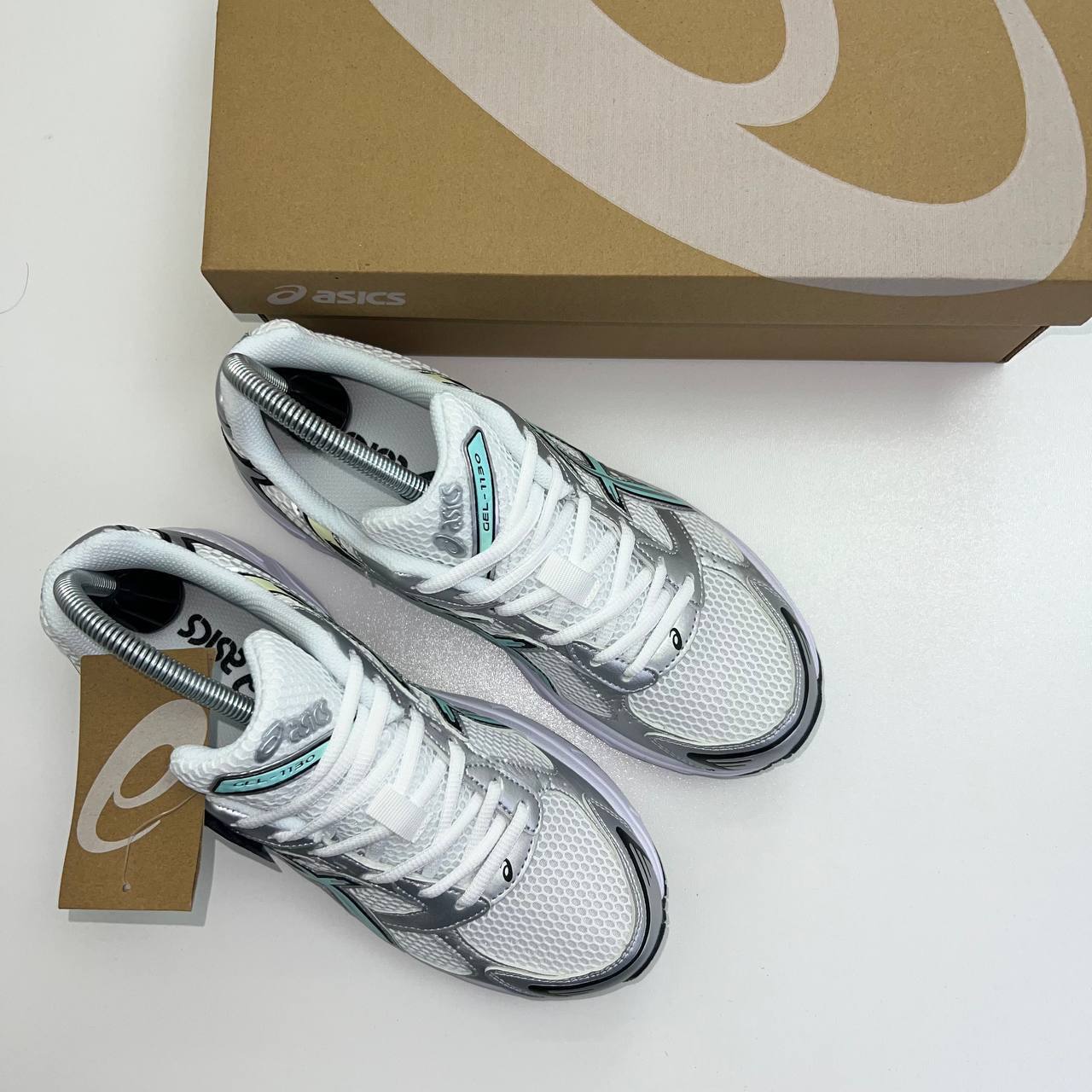 ASICS GEL-1130 White/Verdigris AAA Quality UK Reps