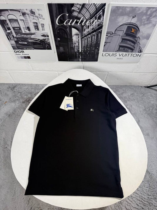Burberry Black Navy Blue and White Polo Shirt AAA Quality UK Reps