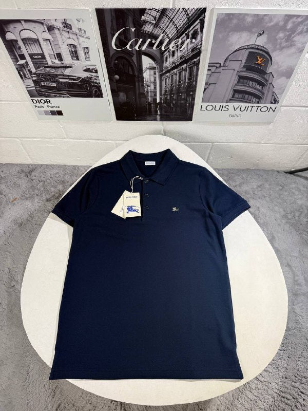 Burberry Black Navy Blue and White Polo Shirt AAA Quality UK Reps