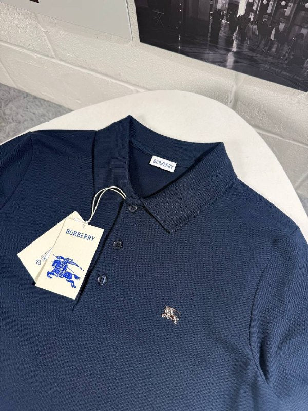 Burberry Black Navy Blue and White Polo Shirt AAA Quality UK Reps