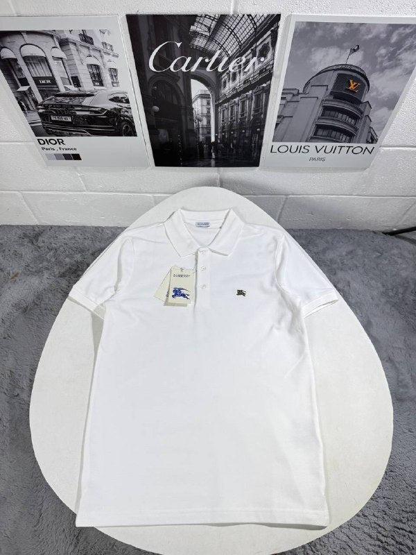 Burberry Black Navy Blue and White Polo Shirt AAA Quality UK Reps