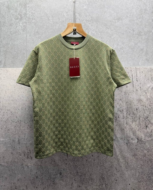 Gucci Monogram Printed Cotton Jersey T-Shirt AAA Quality UK Reps