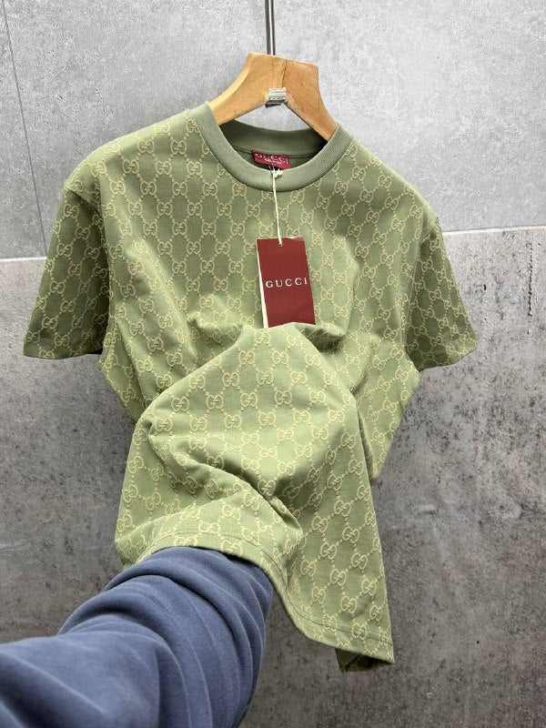 Gucci Monogram Printed Cotton Jersey T-Shirt AAA Quality UK Reps