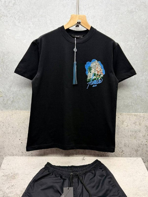 AMIRI Hotel Printed Cotton T-Shirt AAA Quality UK Reps