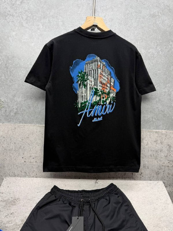 AMIRI Hotel Printed Cotton T-Shirt AAA Quality UK Reps