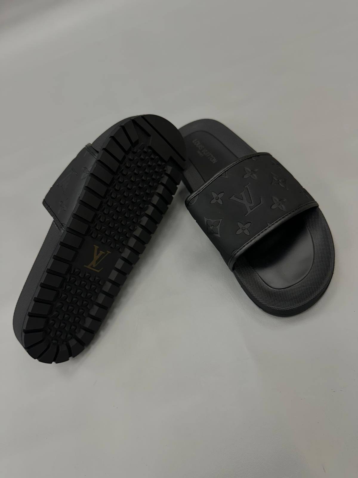 Louis Vuitton Waterfront Mule in Black Monogram AAA Quality UK Reps