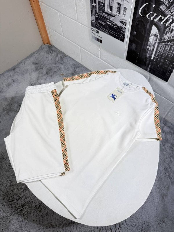 Burberry short sleeve crewneck T-shirt and shorts matching set AAA Quality UK Reps