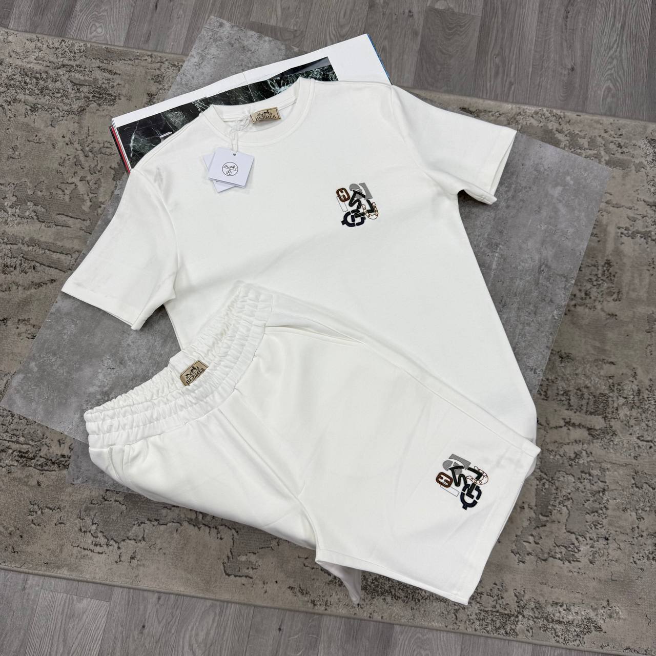 Hermès "H-Puzzel" (H-Puzzle) Black & White Co-Ord Set AAA Quality UK Reps