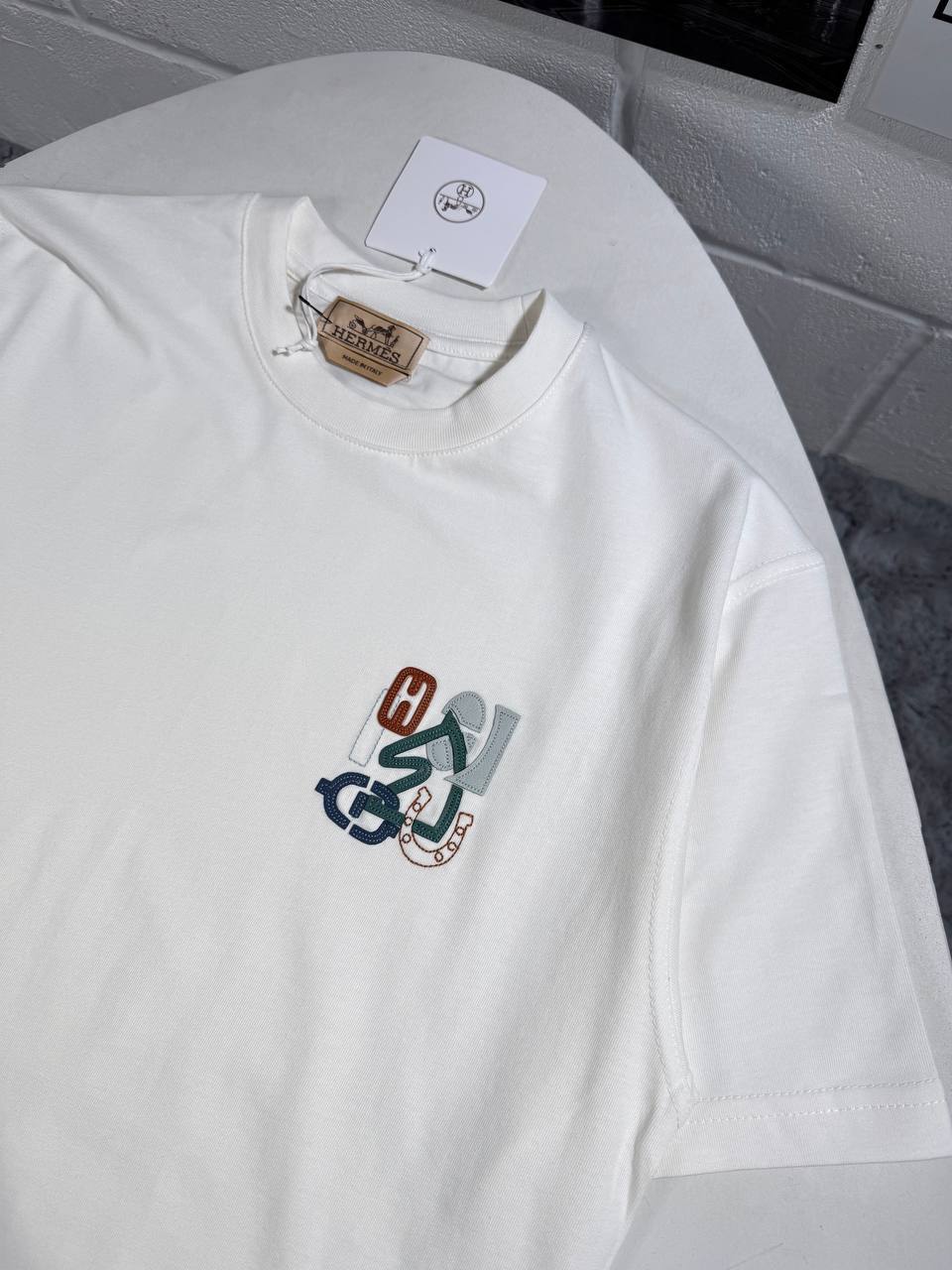 Hermès "H Puzzle" T-shirt With Leather AAA Quality UK Reps