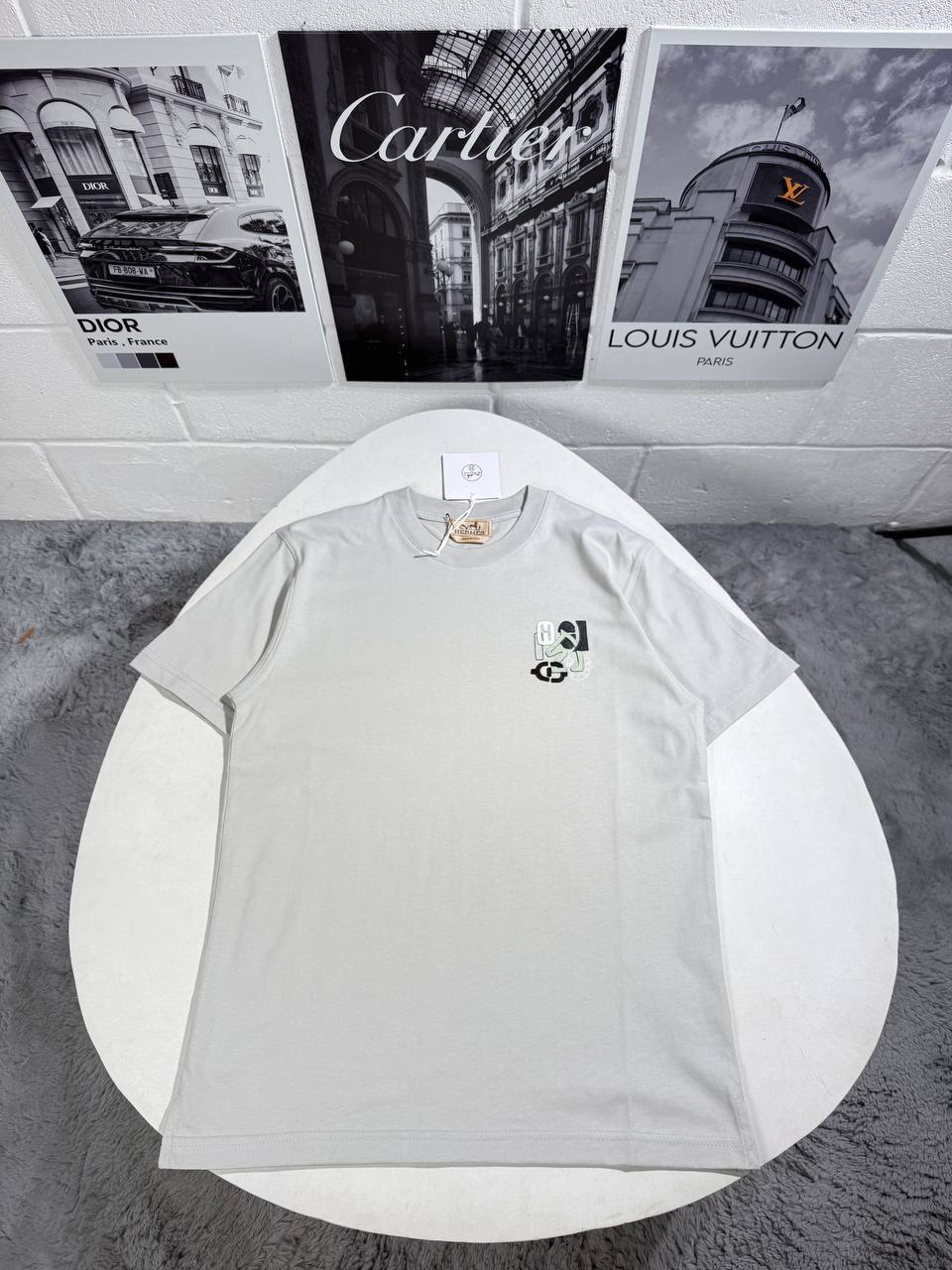 Hermès "H Puzzle" T-shirt With Leather AAA Quality UK Reps