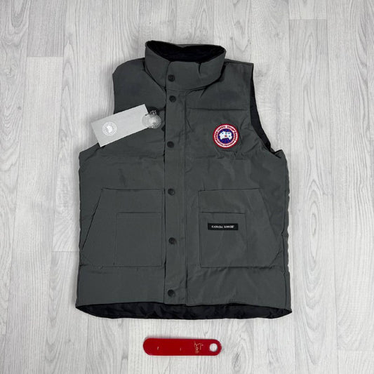 Canada Goose Freestyle Crew Gilet – Graphite and Black Edition UK Reps AAA Quality
