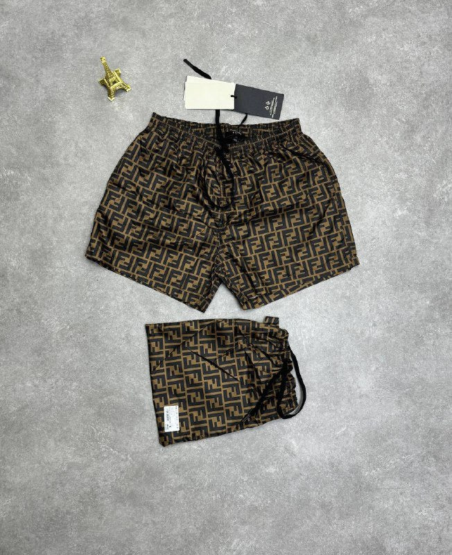 Fendi Men's Luxury FF Monogram Swim Shorts AAA Quality Reps UK