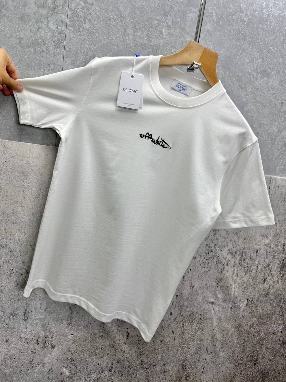 Off White Script The Off-White Script Logo Cotton T-Shirt UK Reps AAA Quality – RepsBrands