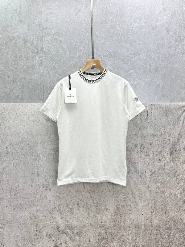 The Refined Staple: Moncler Logo-Trimmed Cotton T-Shirt UK Reps AAA Quality