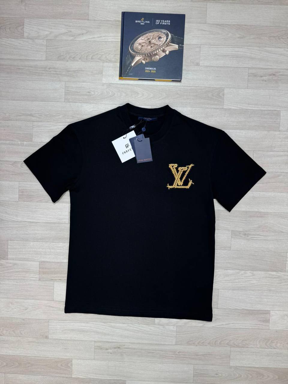 Louis Vuitton Rope-Embroidered Signature Logo T-Shirt AAA Quality UK Reps