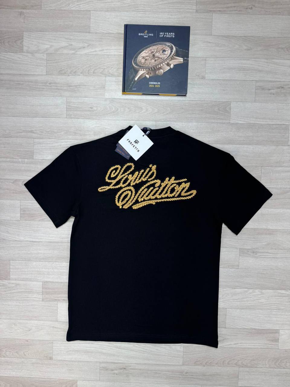 Louis Vuitton Rope-Embroidered Signature Logo T-Shirt AAA Quality UK Reps