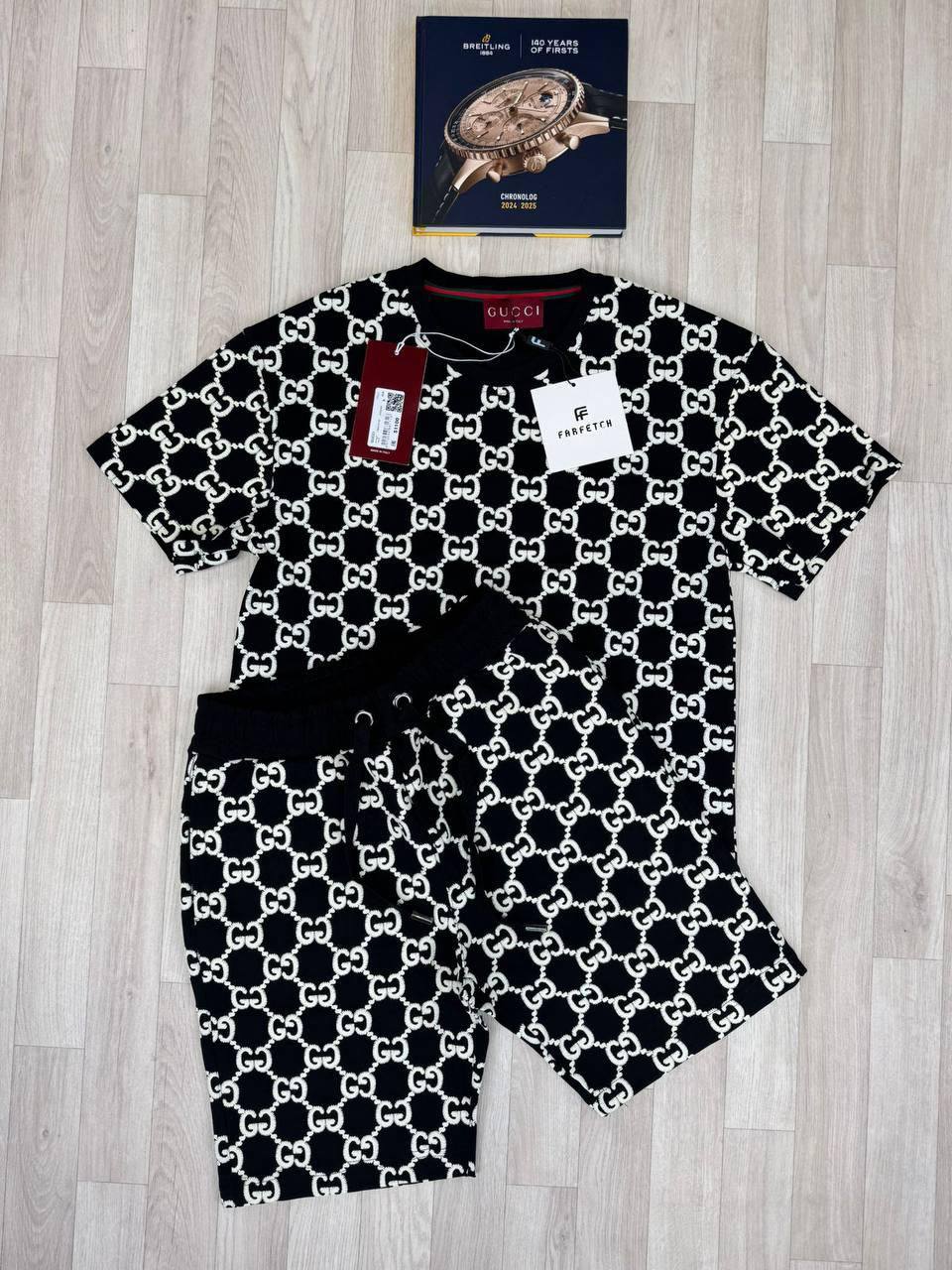 Gucci GG Supreme Matching Shorts and T-Shirt Set AAA Quality UK Reps