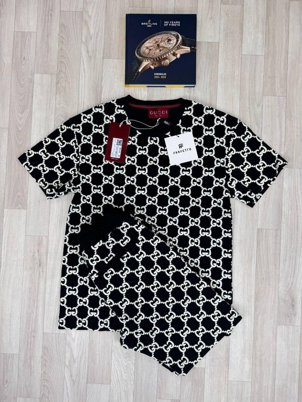 Gucci GG Supreme Matching Shorts and T-Shirt Set AAA Quality UK Reps
