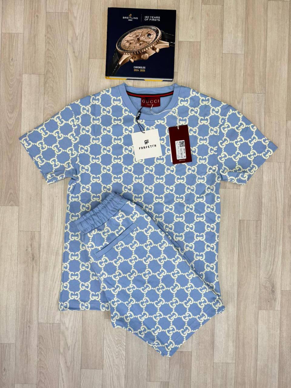Gucci GG Supreme Matching Shorts and T-Shirt Set AAA Quality UK Reps