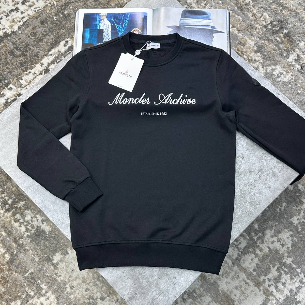 Moncler Men's Archive Embroidered Logo Jumpers SuperClone Quality UK Reps