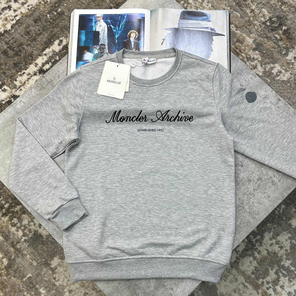 Moncler Men's Archive Embroidered Logo Jumpers SuperClone Quality UK Reps