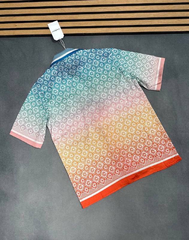 Casablanca Men's 'Gradient Diamond Monogram' Silk Shirt AAA Quality Reps UK
