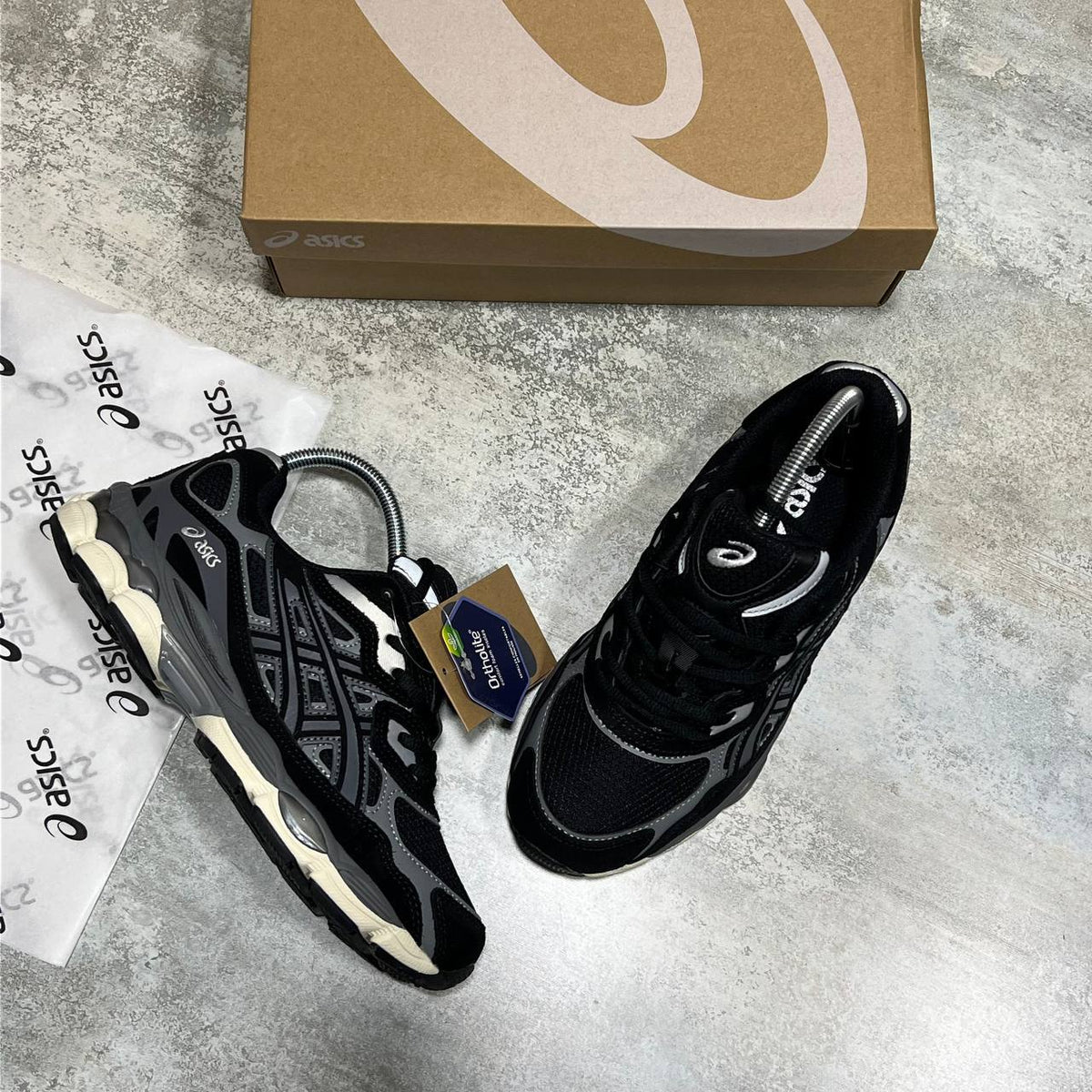 ASICS GEL-NYC Trainers in "Graphite Grey/Black" SuperClone Quality UK Reps