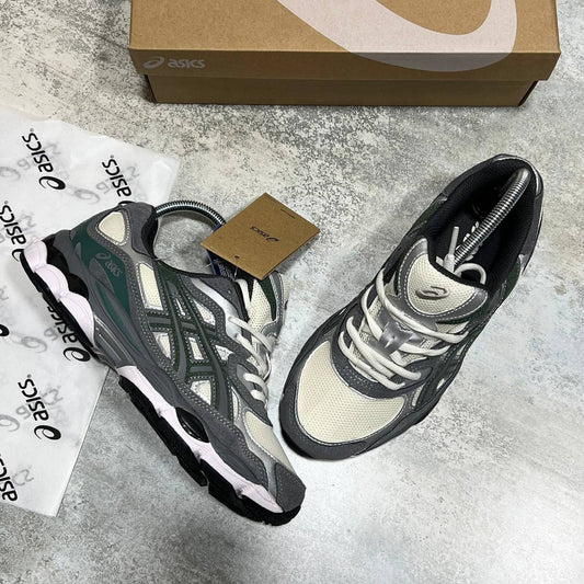 ASICS Gel-NYC Trainers in Cream/Steel Grey SuperClone Quality UK Reps
