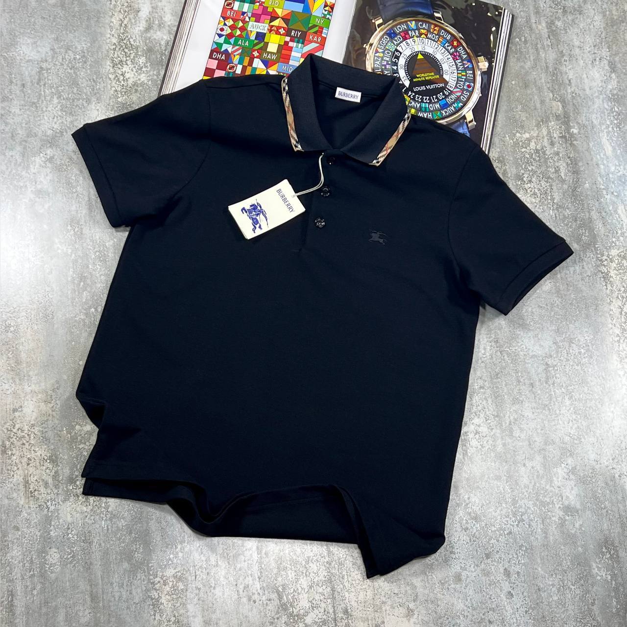 Burberry Check Trim Cotton Polo Shirt AAA Quality UK Reps