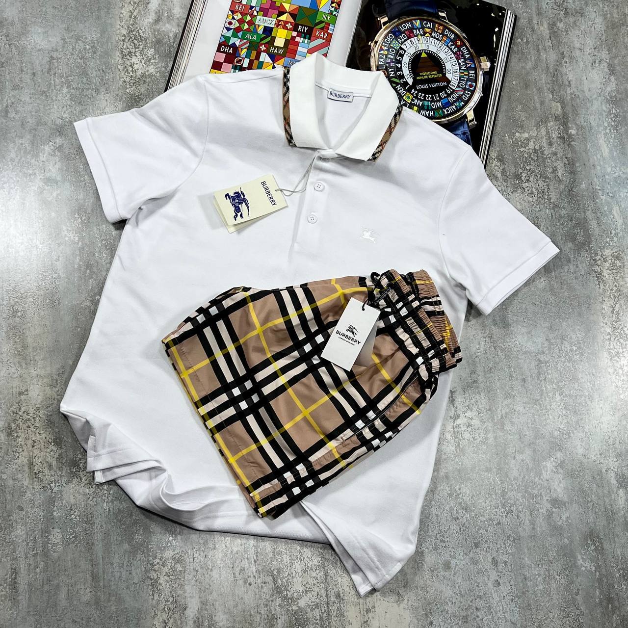 Burberry Men's Coordinates Casual Summer Set AAA Quality UK Reps