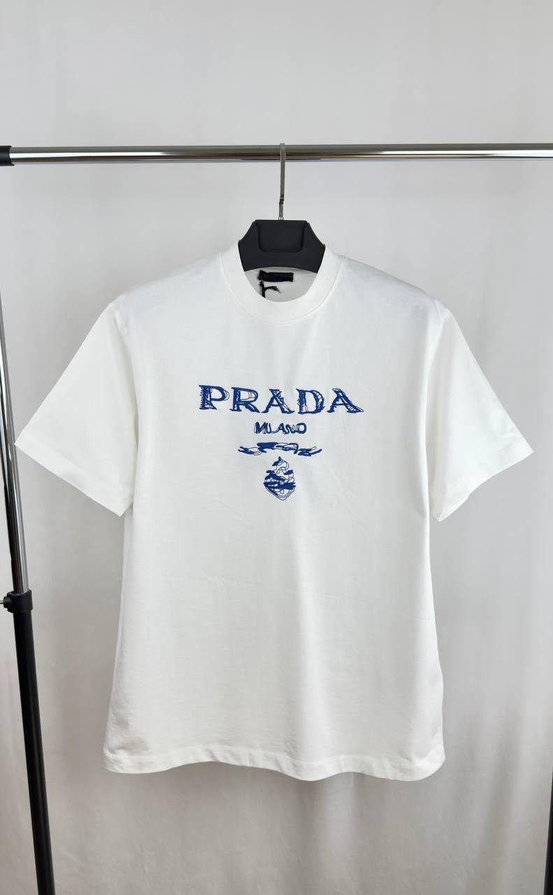 Prada Milano Crew-Neck Cotton T-Shirt SuperClone Quality UK Reps