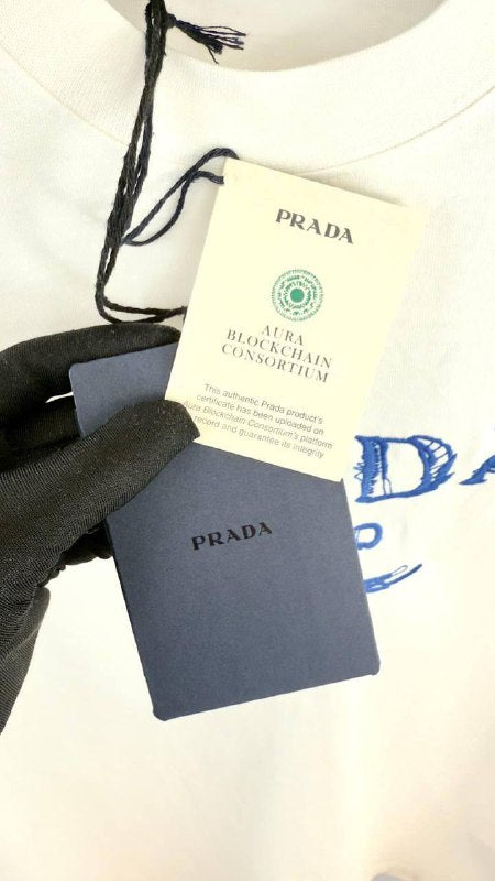 Prada Milano Crew-Neck Cotton T-Shirt SuperClone Quality UK Reps