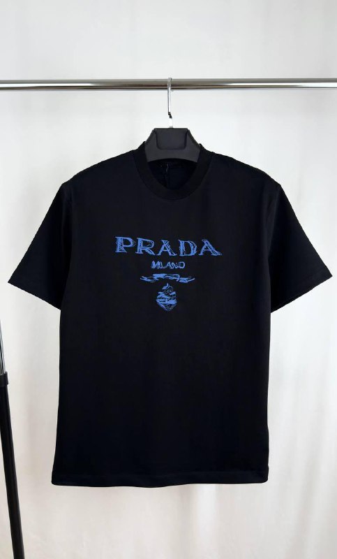 Prada Milano Crew-Neck Cotton T-Shirt SuperClone Quality UK Reps