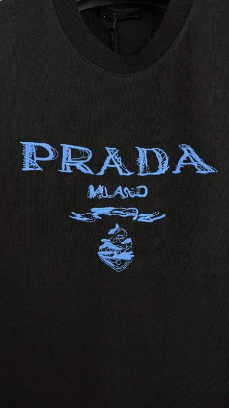 Prada Milano Crew-Neck Cotton T-Shirt SuperClone Quality UK Reps