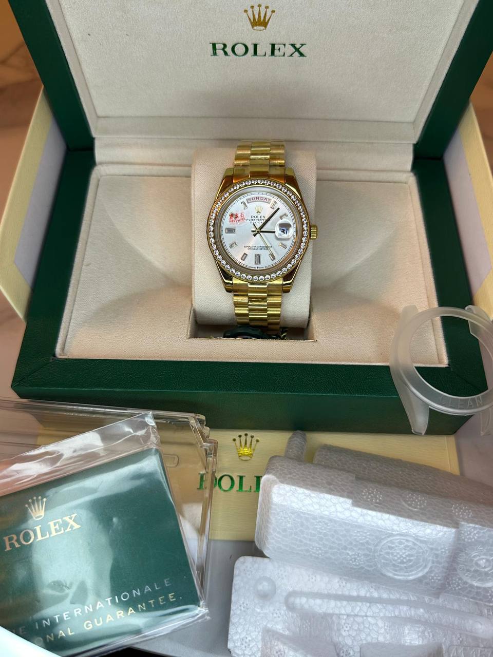 Rolex Day-Date in White Dial SuperClone Quality UK Reps