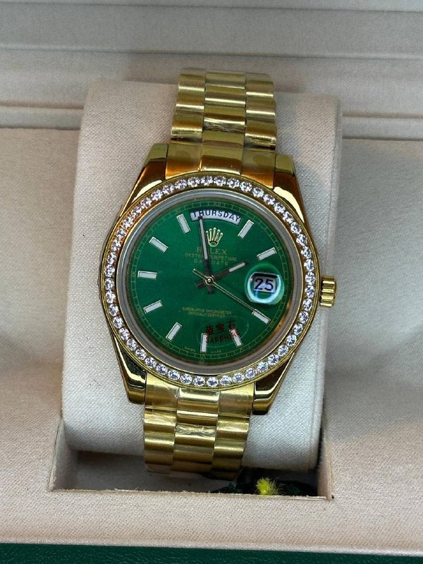 Rolex Day-Date 36 in Bright Green Dial SuperClone Quality UK Reps