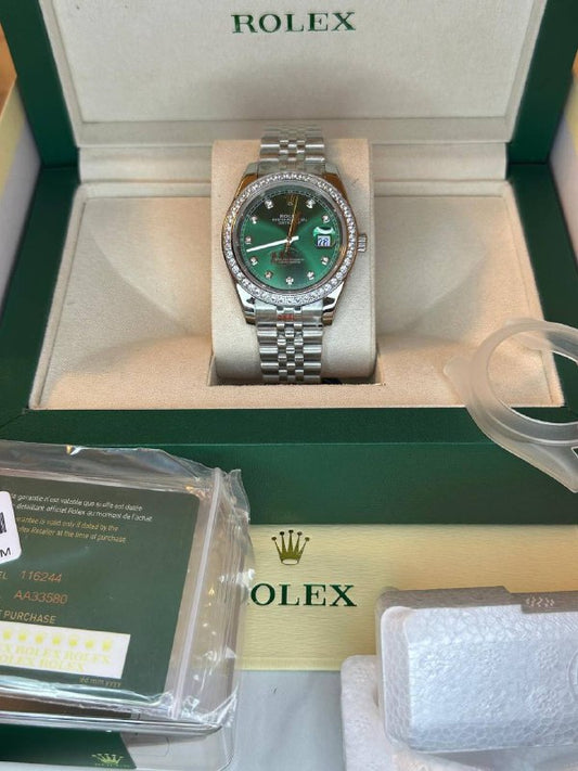 Rolex Datejust 36 in Green SunBurst Dial SuperClone Quality UK Reps