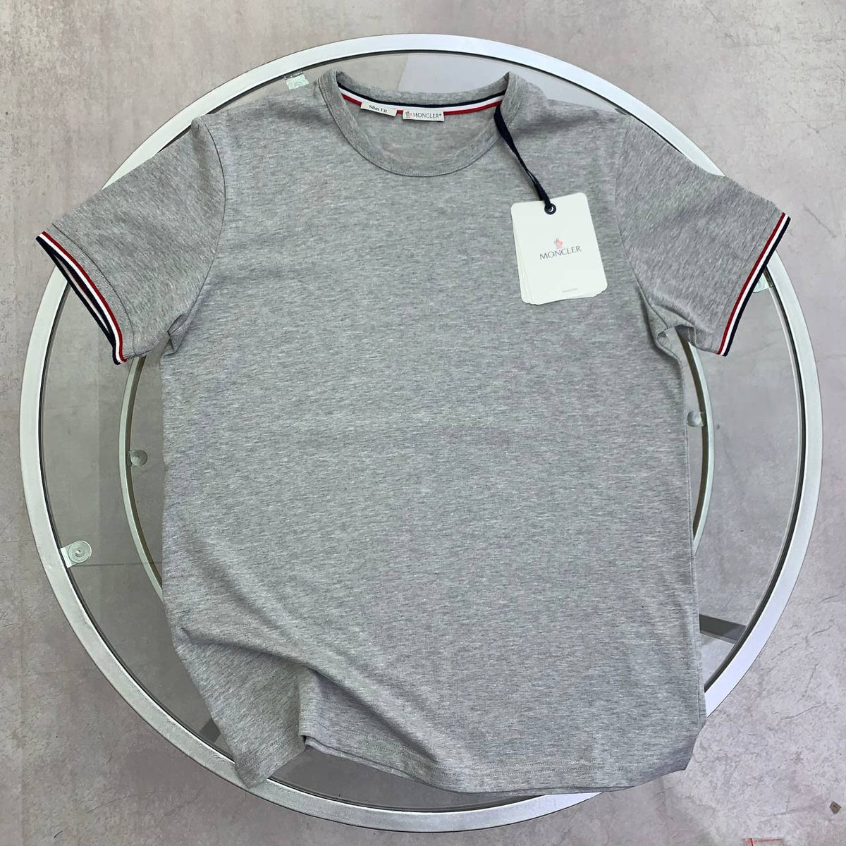 Moncler Tricolour-Trimmed Cotton T-Shirt SuperClone Quality UK Reps