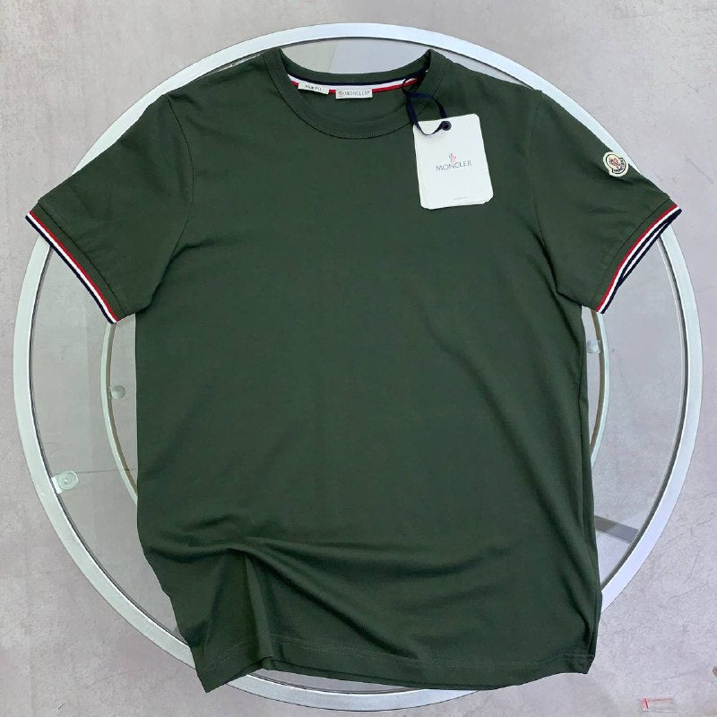 Moncler Tricolour-Trimmed Cotton T-Shirt SuperClone Quality UK Reps