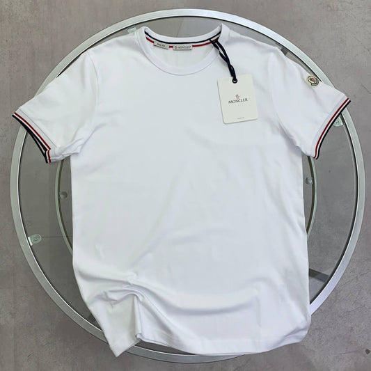 Moncler Tricolour-Trimmed Cotton T-Shirt SuperClone Quality UK Reps