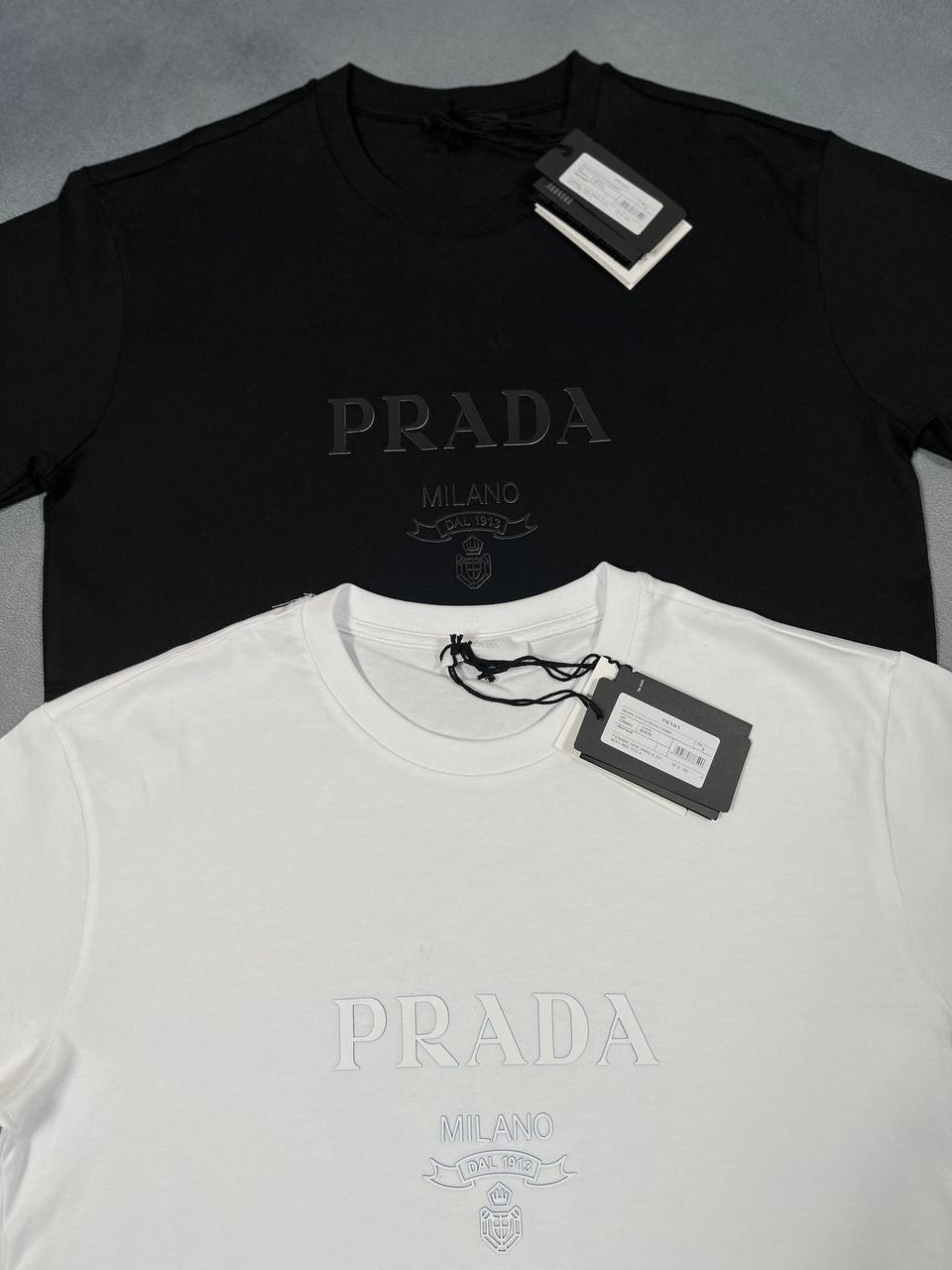 Prada Men's Embroidered Milano Crest T-Shirts AAA Quality Reps UK