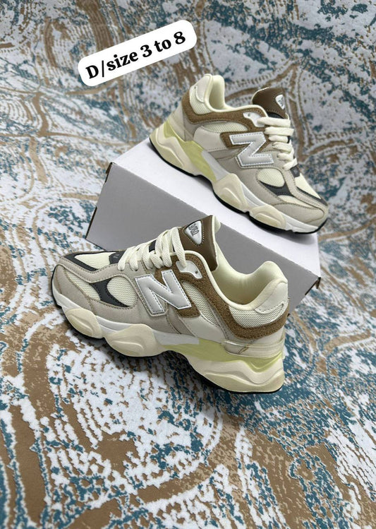 New Balance 9060 in Off-White, Light Tan, and Cream SuperClone Quality UK Reps
