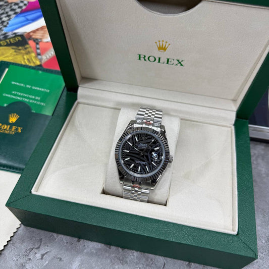 Rolex Datejust 41 White Rolesor with Black Patterned Dial SuperClone Quality UK Reps