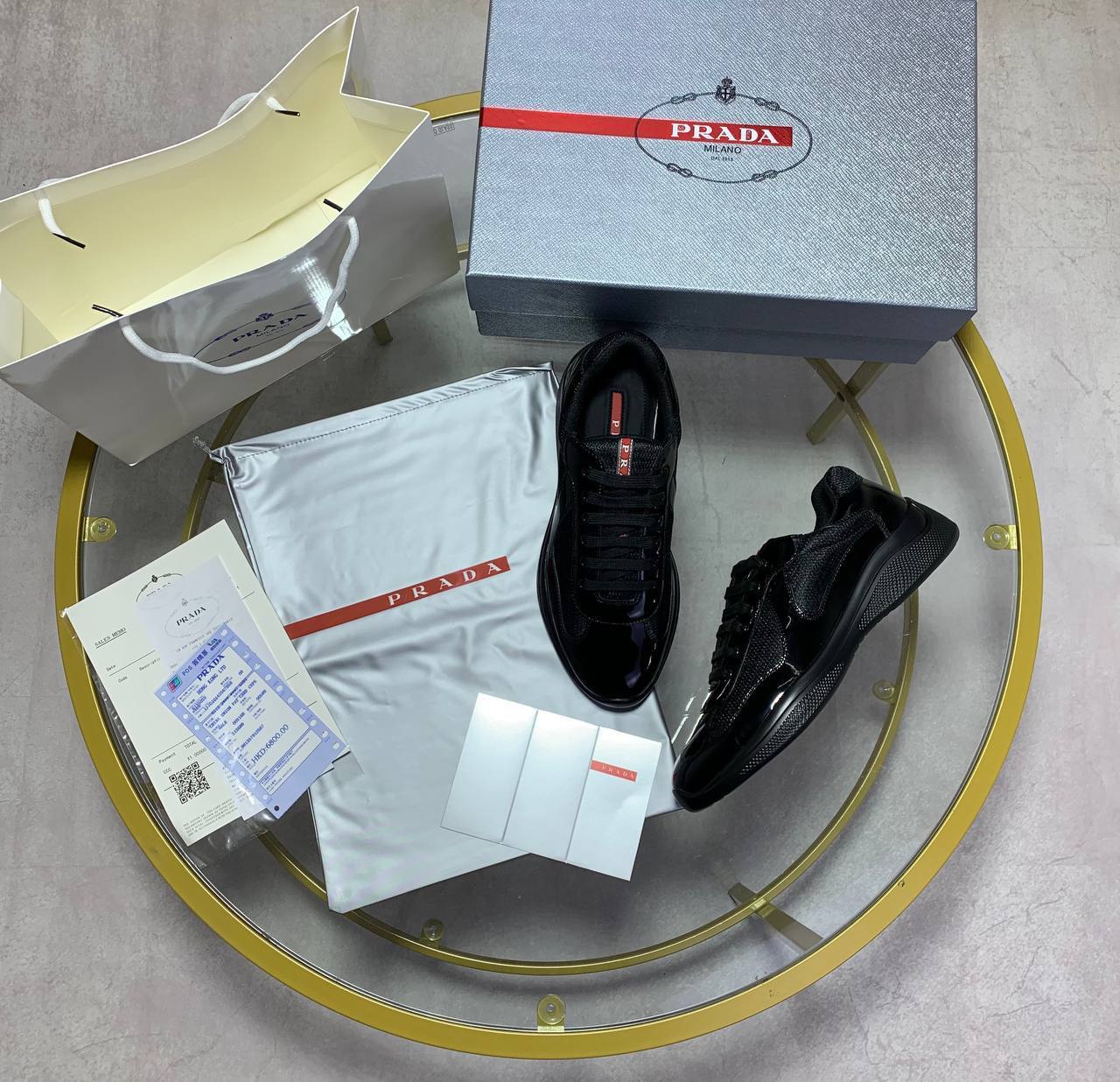 Prada America's Cup Soft Rubber and Bike Fabric Sneakers UK Reps AAA Quality