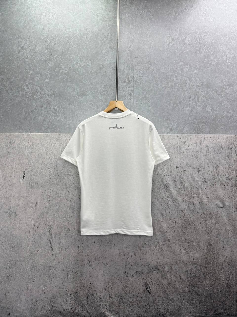 Stone Island "Optical Two" Print Cotton Jersey T-Shirt UK Reps AAA Quality