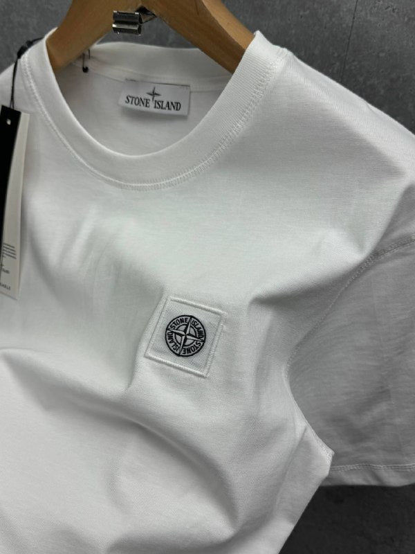 Stone Island Small Patch Logo Cotton Jersey T-Shirt UK Reps AAA Quality